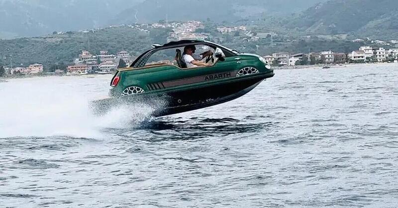 Abarth finisce in mare... e fila come un razzo