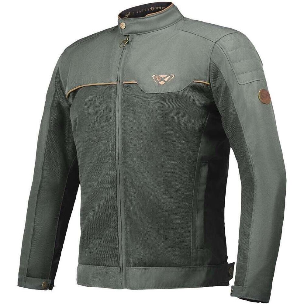Giacca moto Ixon Cornet Verde Marrone