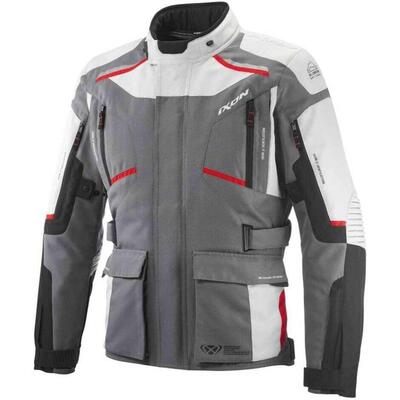 Giacca moto Ixon MIDGARD Grigio Nero Rosso