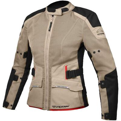 Giacca moto donna Ixon M-NJORD L Sabbia Nero Rosso