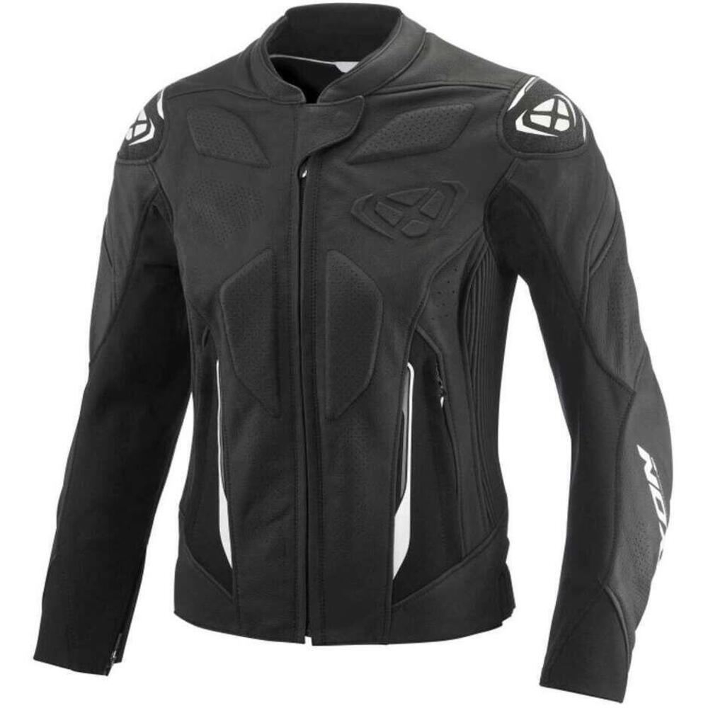 Giacca moto pelle Ixon WONDER-SP JKT Nero Bianco