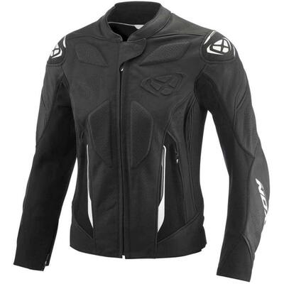 Giacca moto pelle Ixon WONDER-SP JKT Nero Bianco
