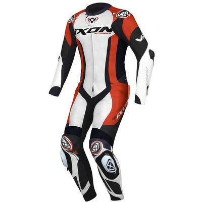 Tuta moto pelle intera Ixon VORTEX 3 Bianco Nero R