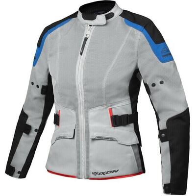 Giacca moto donna Ixon M-NJORD Grigio Chiaro Blu R