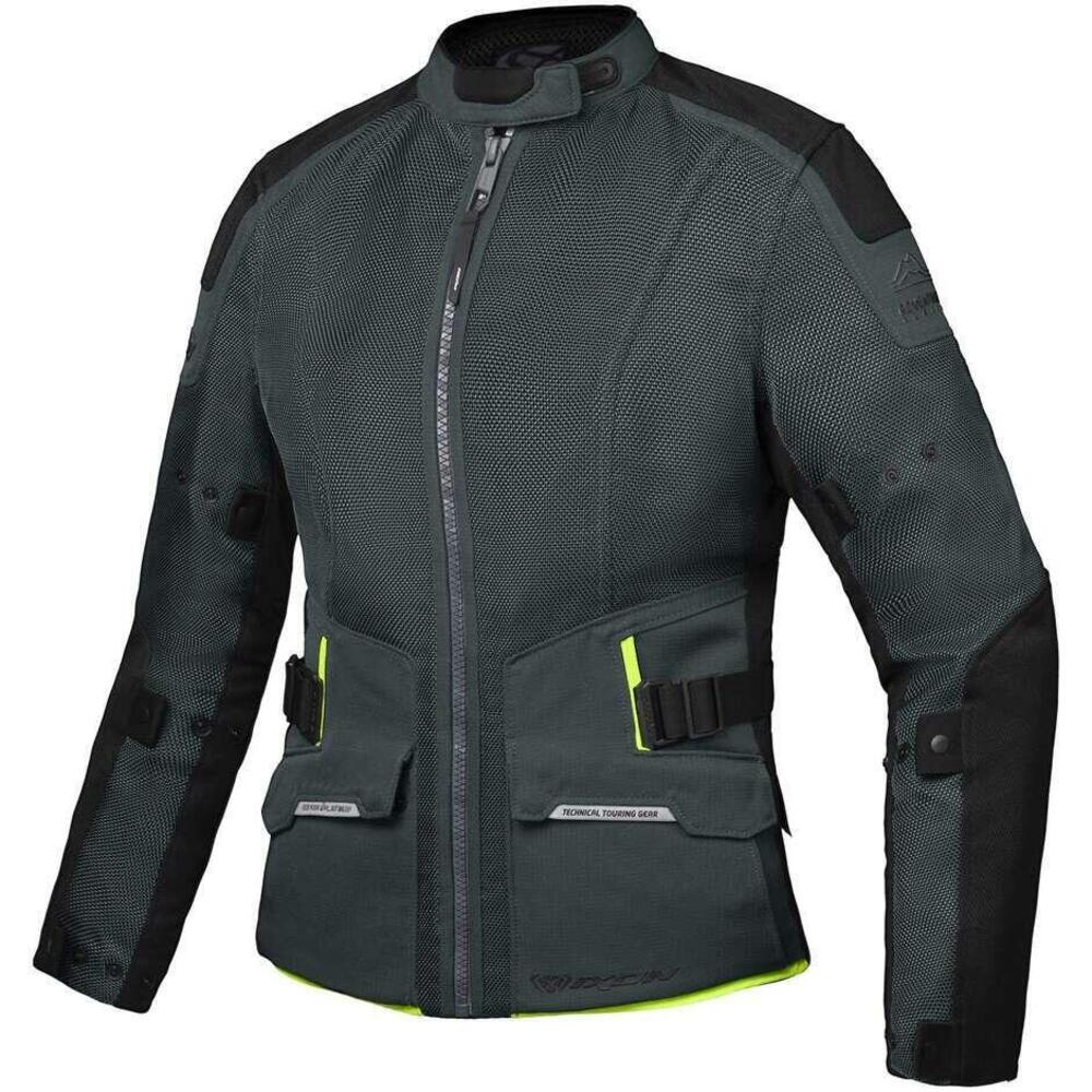 Giacca moto donna Ixon M-NJORD L Verde Tattico Ner