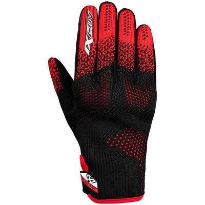 Guanti moto estivi Ixon IXFLOW KNIT Nero Rosso