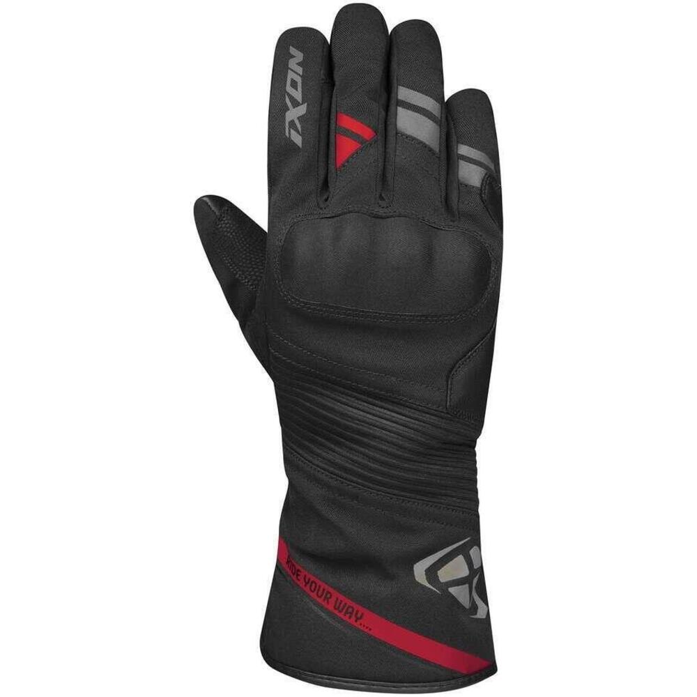 Guanti moto invernali Ixon PRO MIDGARD Nero Rosso