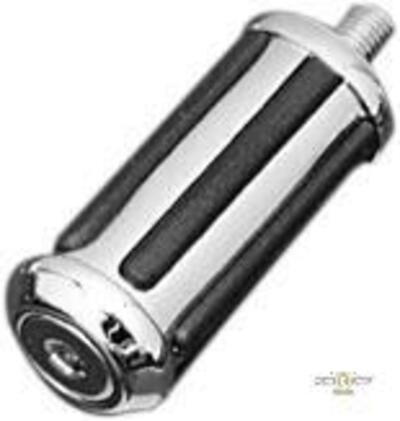 Pedalino cambio gomma nera, cromato Custom Chrome 