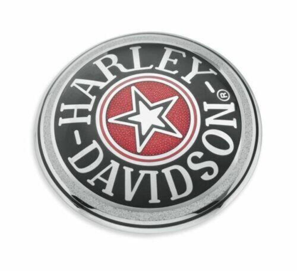 Copri tappo serbatoio benzina HD Star cromo rosso 