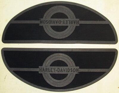 Tappetini neri ovali Harley Davidson per pedane ov 