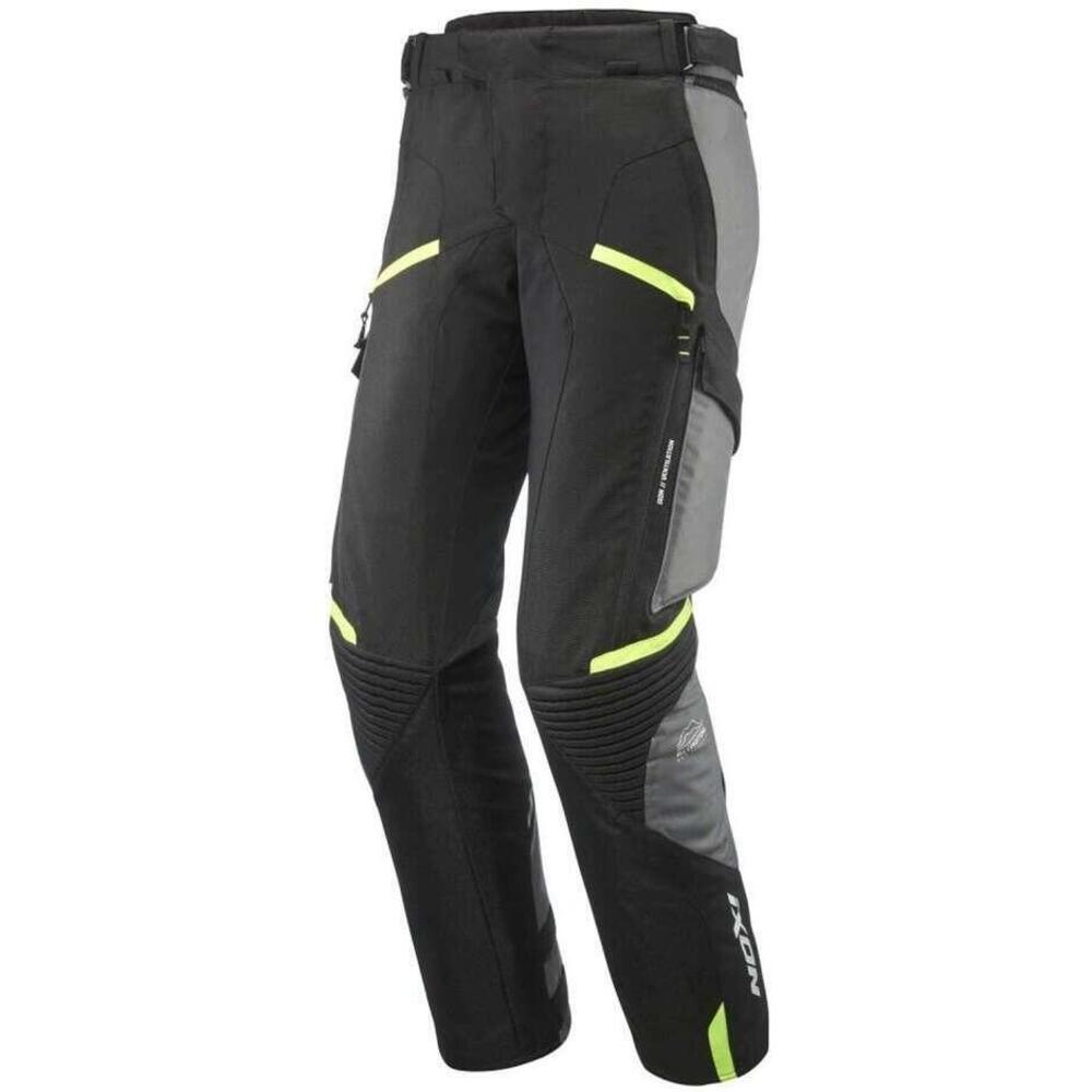 Pantalone moto Ixon MIDGARD PT Nero Grigio Giallo