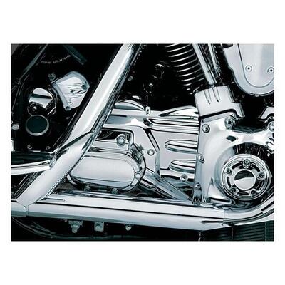 Coperchio cromato Kuryakyn per linea olio tra moto 