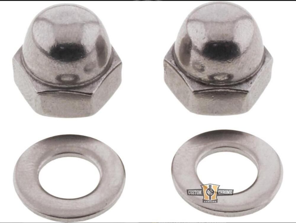 Dadi e rondelle cromo per specchietti per Harley D 