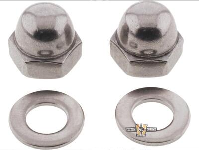 Dadi e rondelle cromo per specchietti per Harley D 