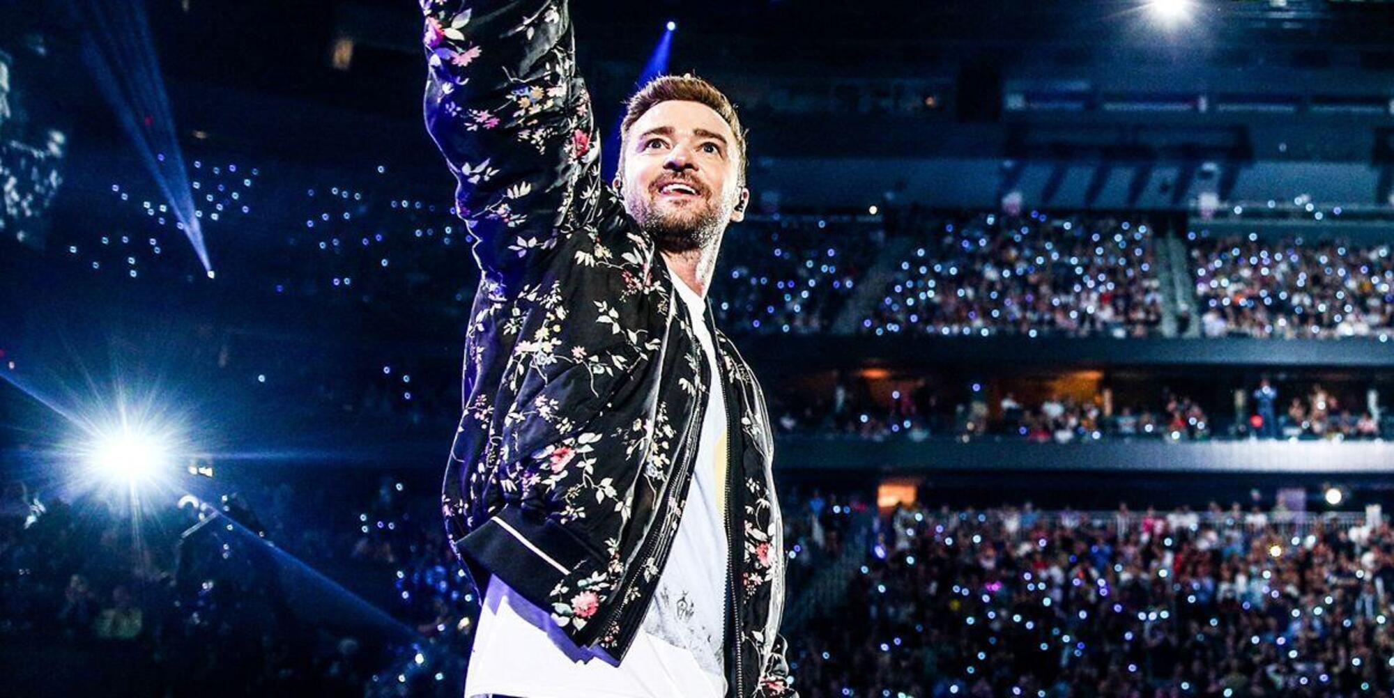 Justin Timberlake durante un suo concerto