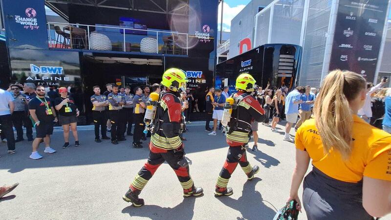 Incendio paddock GP Spagna