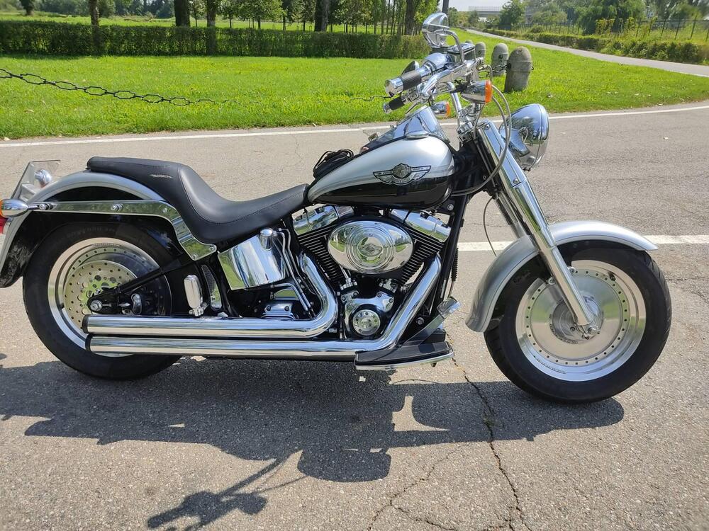 Harley-Davidson Fat Boy anniversario 100 anni bi-color argento e nero (2)