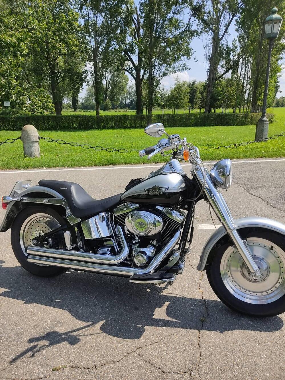 Harley-Davidson Fat Boy anniversario 100 anni bi-color argento e nero (13)