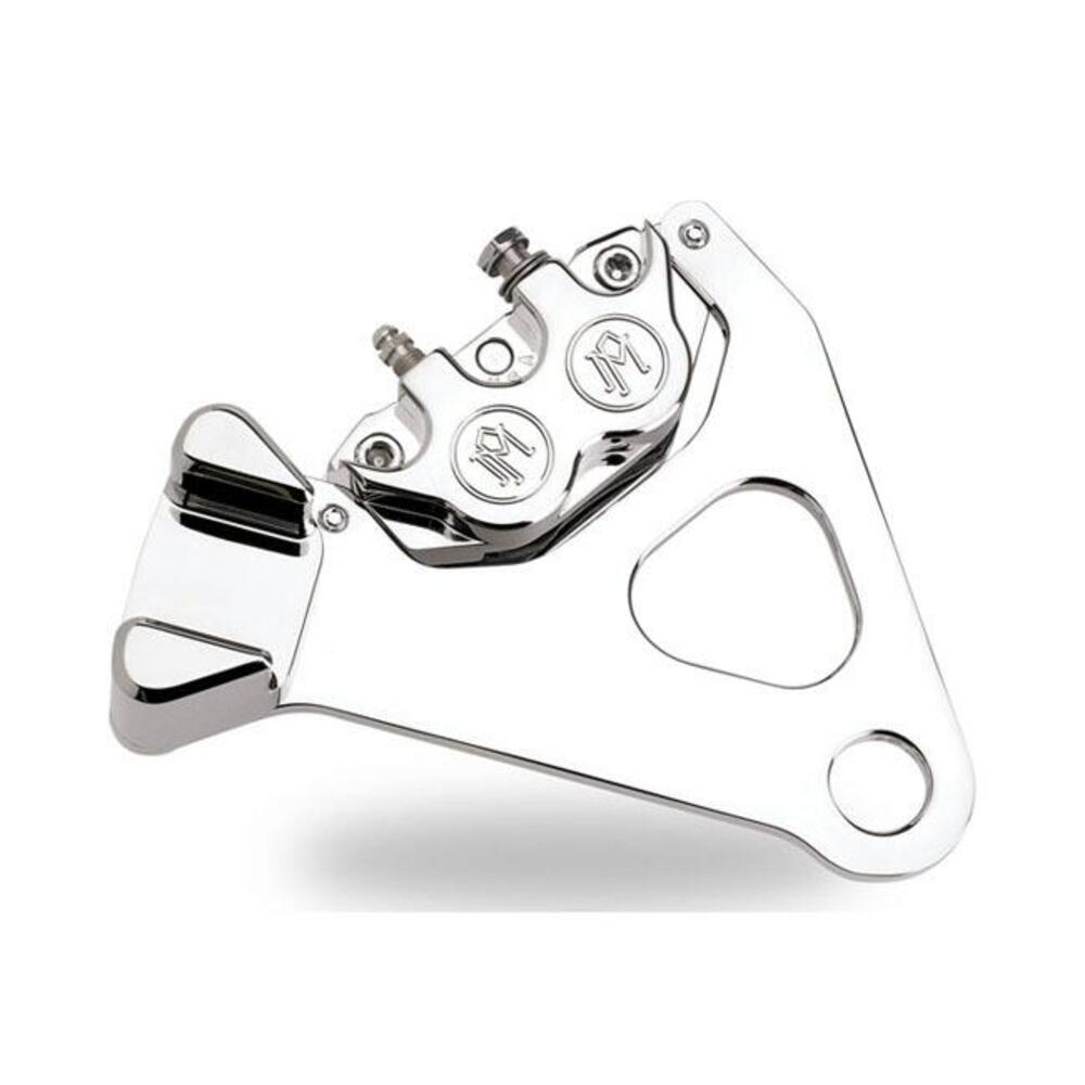 Pinza freno PM 4 pistoni post. con supporto - crom Performance Machine