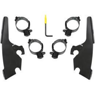 Kit sgancio rapido nero per parabrezza Memphis Fat 