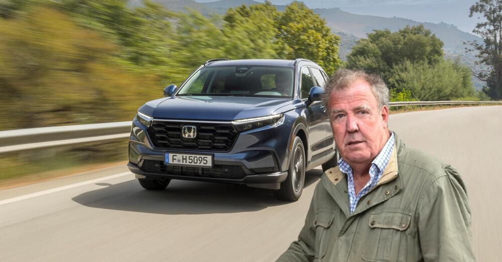 Jeremy Clarkson prova la Honda Cr-v: &ldquo;L&rsquo;auto perfetta se hai due caratteristiche di et&agrave; e abbigliamento. E il prezzo...&rdquo;. Ma che c&#039;entrano gli Europei di calcio?