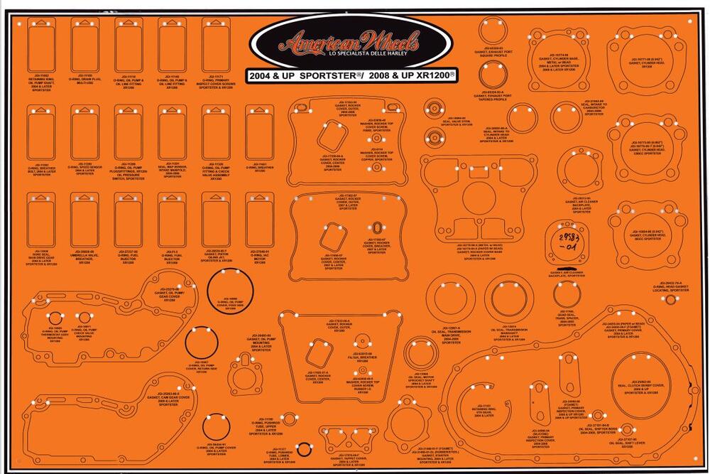 Pannello espositore per Guarnizioni motore e parao 