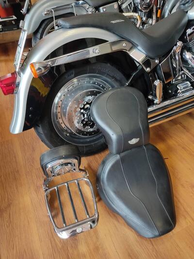 Harley-Davidson Fat Boy anniversario 100 anni bi-color argento e nero d&#039;epoca