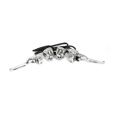 Kit comandi manubrio cromati per disco doppio da 1 