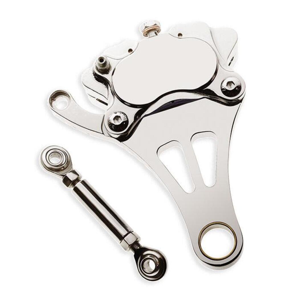 Pinza freno DNA ant. 4 Pistoni cromata con support 