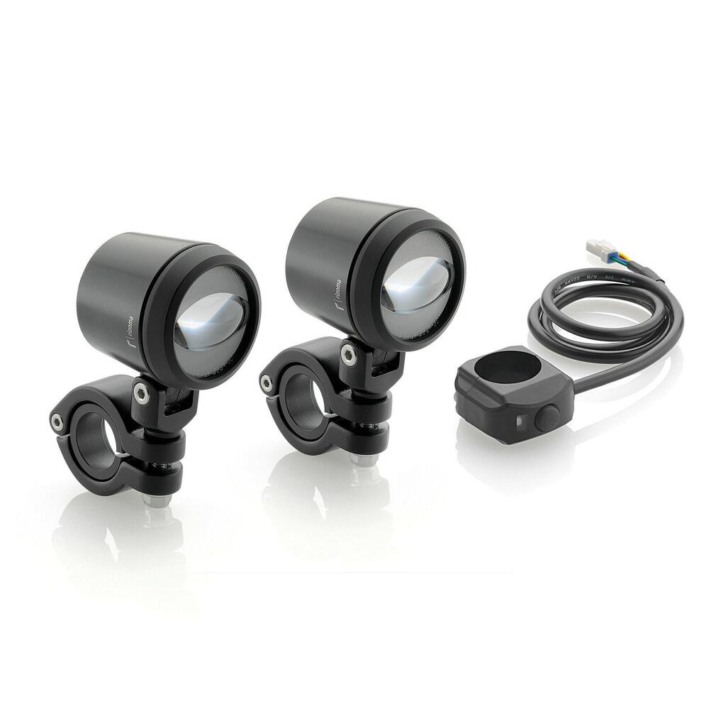 Fendinebbia a LED neri Rizoma completi di supporti