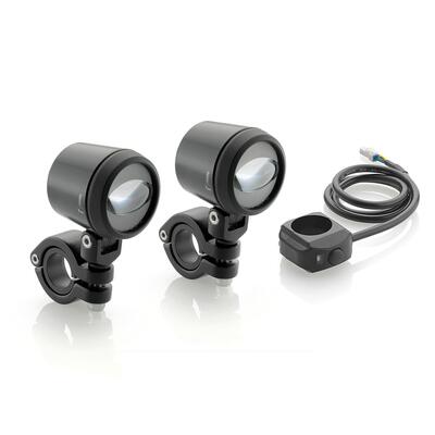 Fendinebbia a LED neri Rizoma completi di supporti