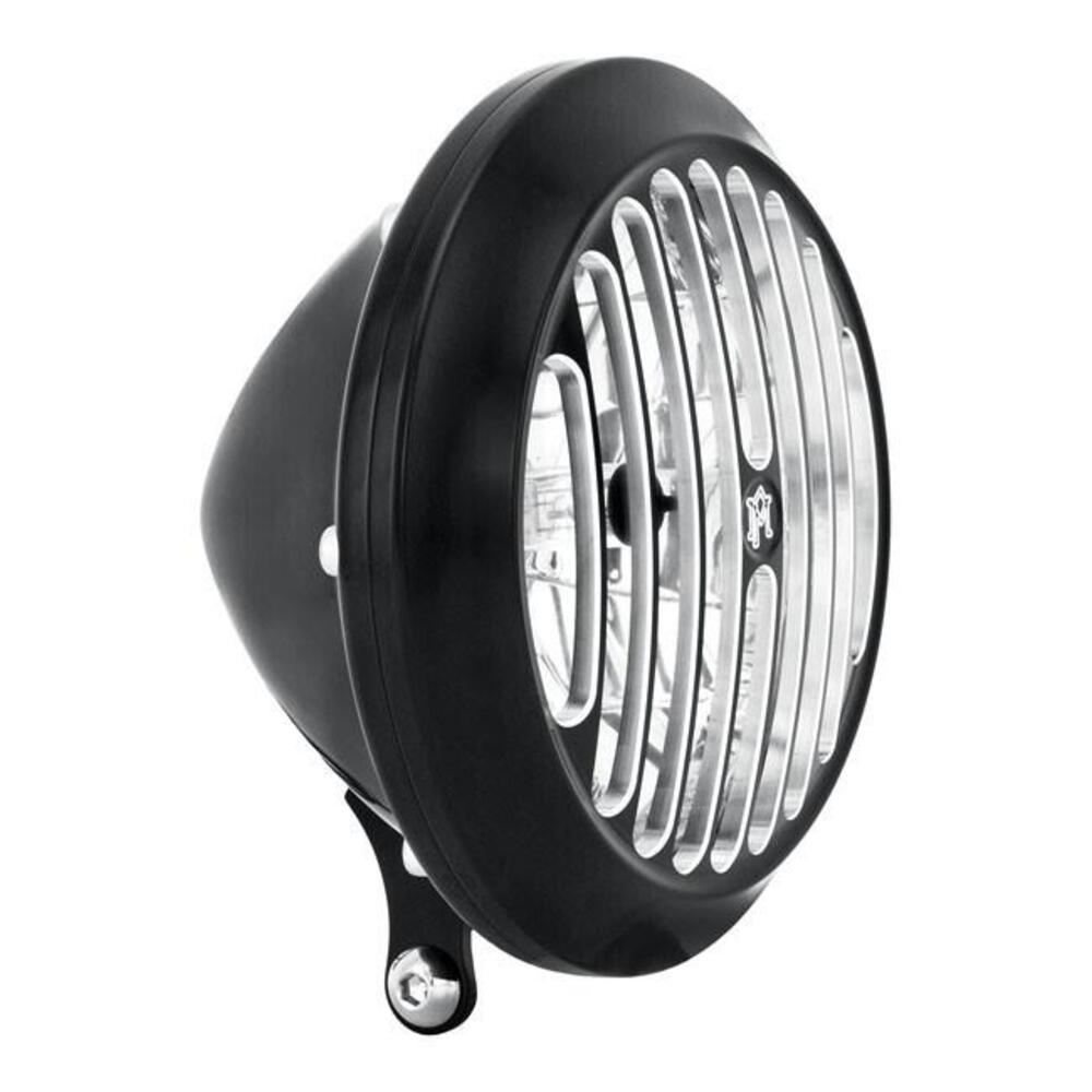 Faro anteriore 5 3/4''Grill omologato nero e croma Performance Machine