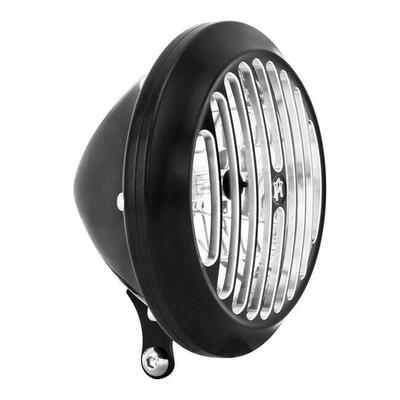 Faro anteriore 5 3/4''Grill omologato nero e croma Performance Machine