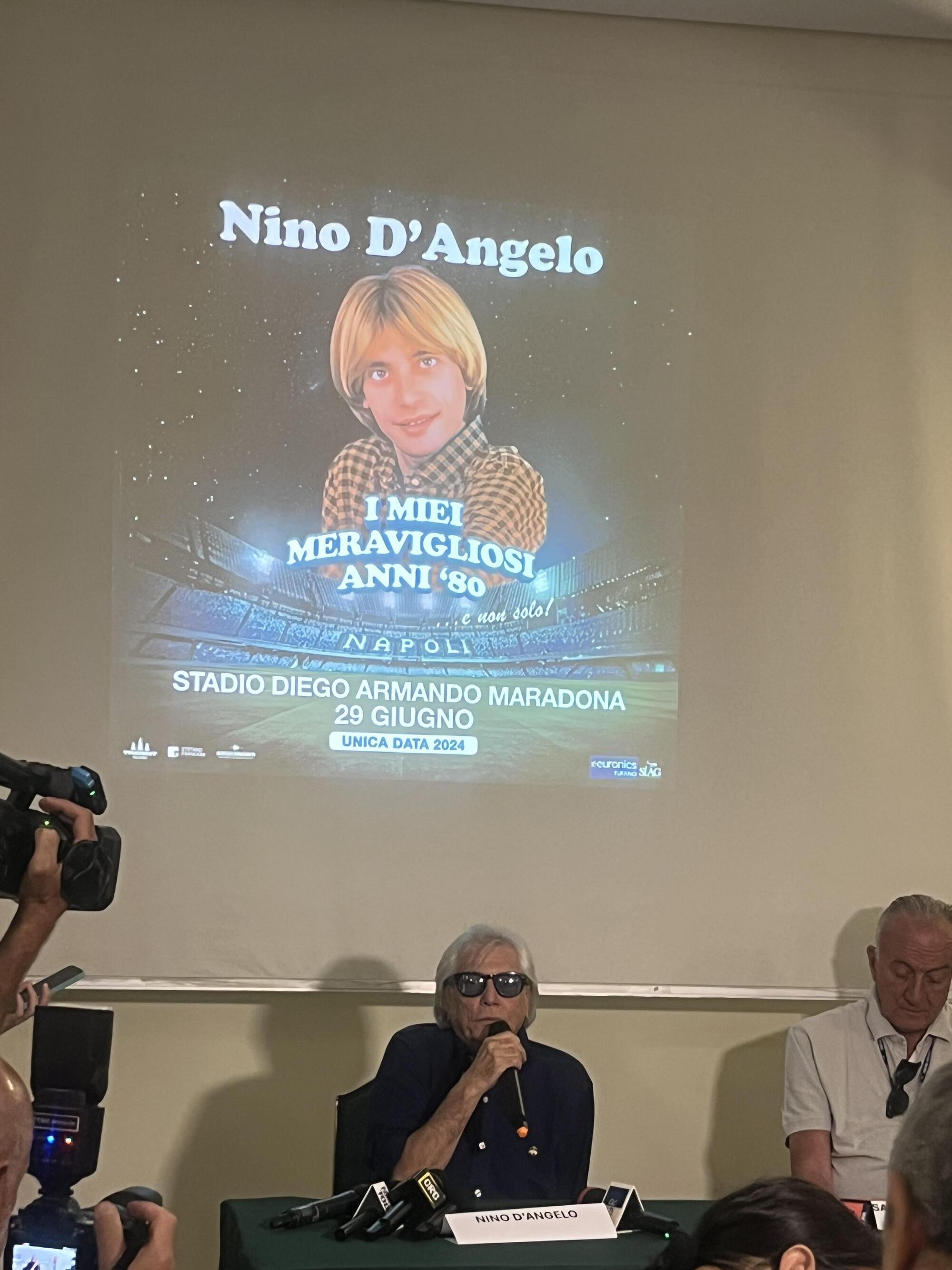 Nino D&rsquo;Angelo alla conferenza stampa del concerto &ldquo;I miei meravigliosi anni 80&rdquo;