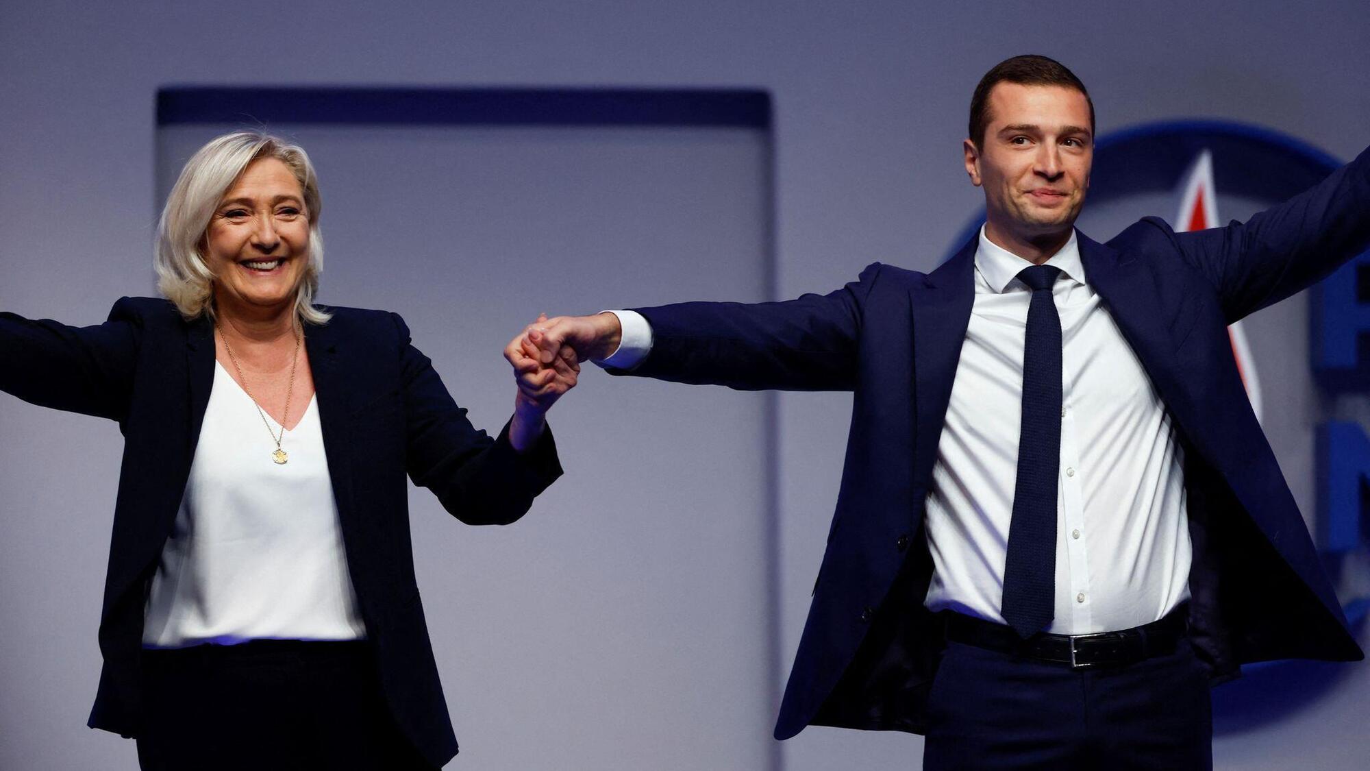 Marine Le Pen e Jordan Bardella