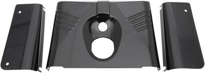 Coperture 3 piastre neri per Softail Fat Boy e Her 