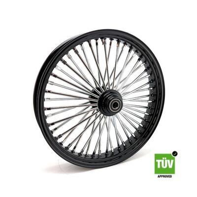 Ruota anteriore nera e cromo Big Spoke 48 raggi 21 