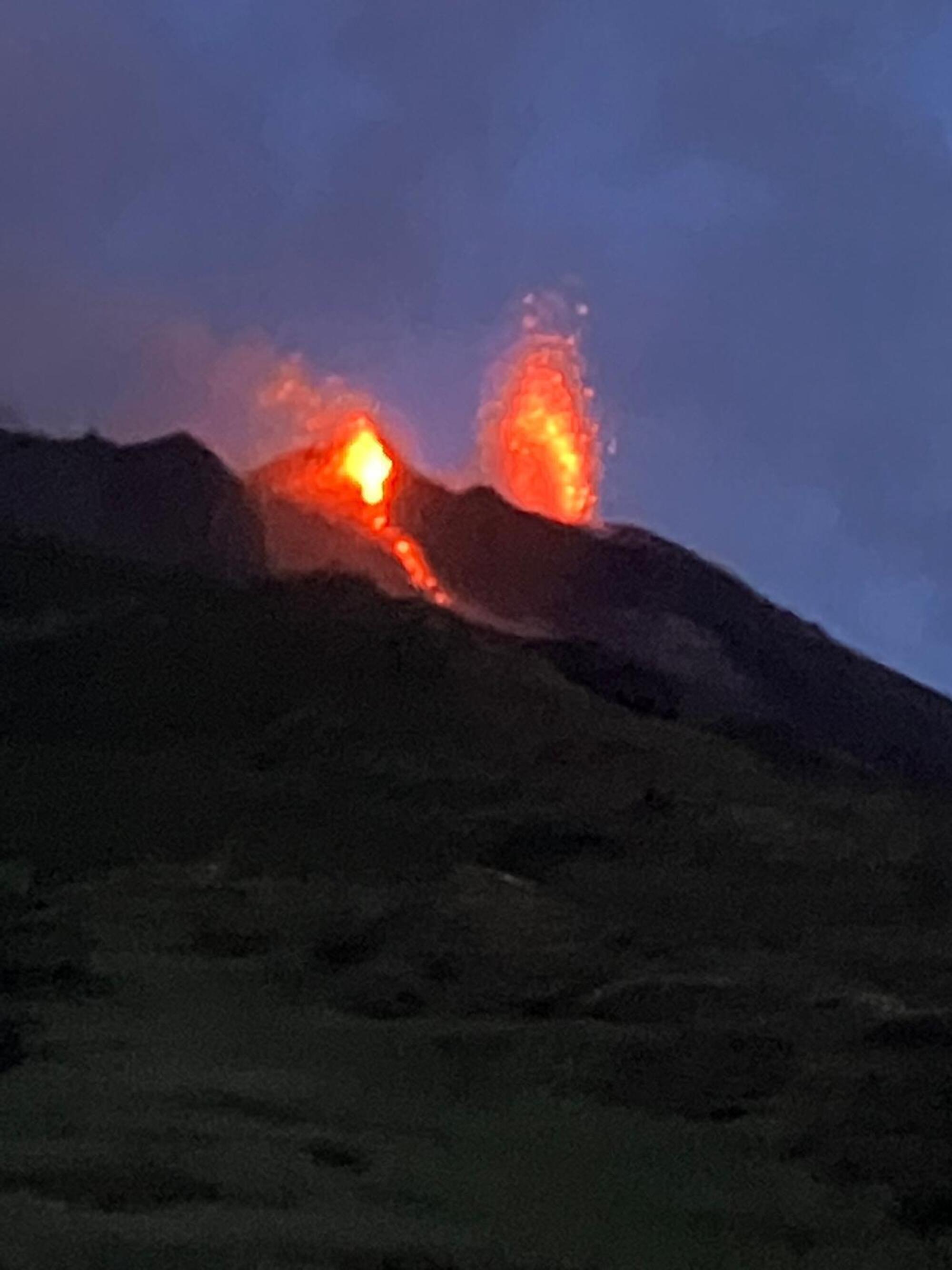 Iddu, il vulcano Stromboli il 3 luglio 2024