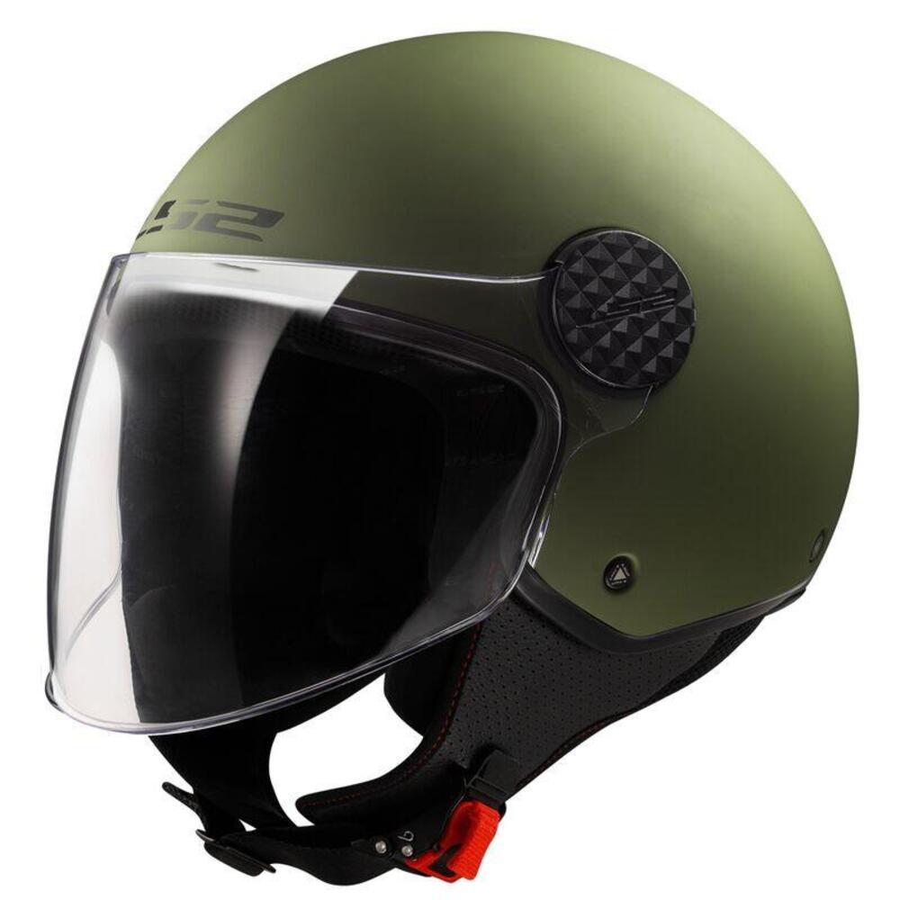 Casco Jet LS2 OF558 Sphere II Solid verde opaco