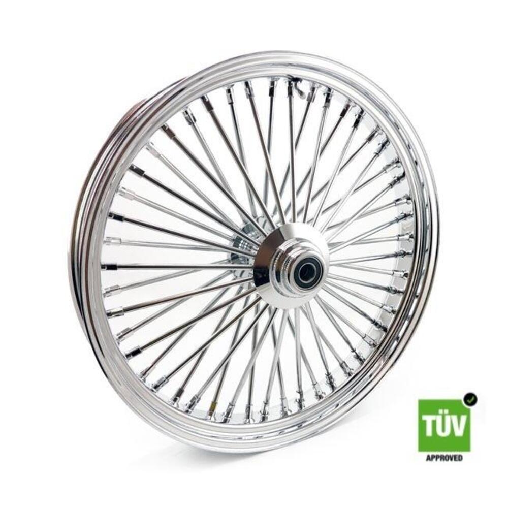 Ruota anteriore cromata Big Spoke 48 raggi 23”x 3, 