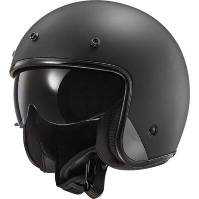 Casco Jet LS2 OF601 Bob 2 Solid nero opaco