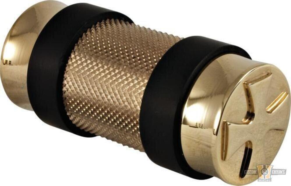 Pedalino cambio HKC Cross gomma nera, ottone Hells 