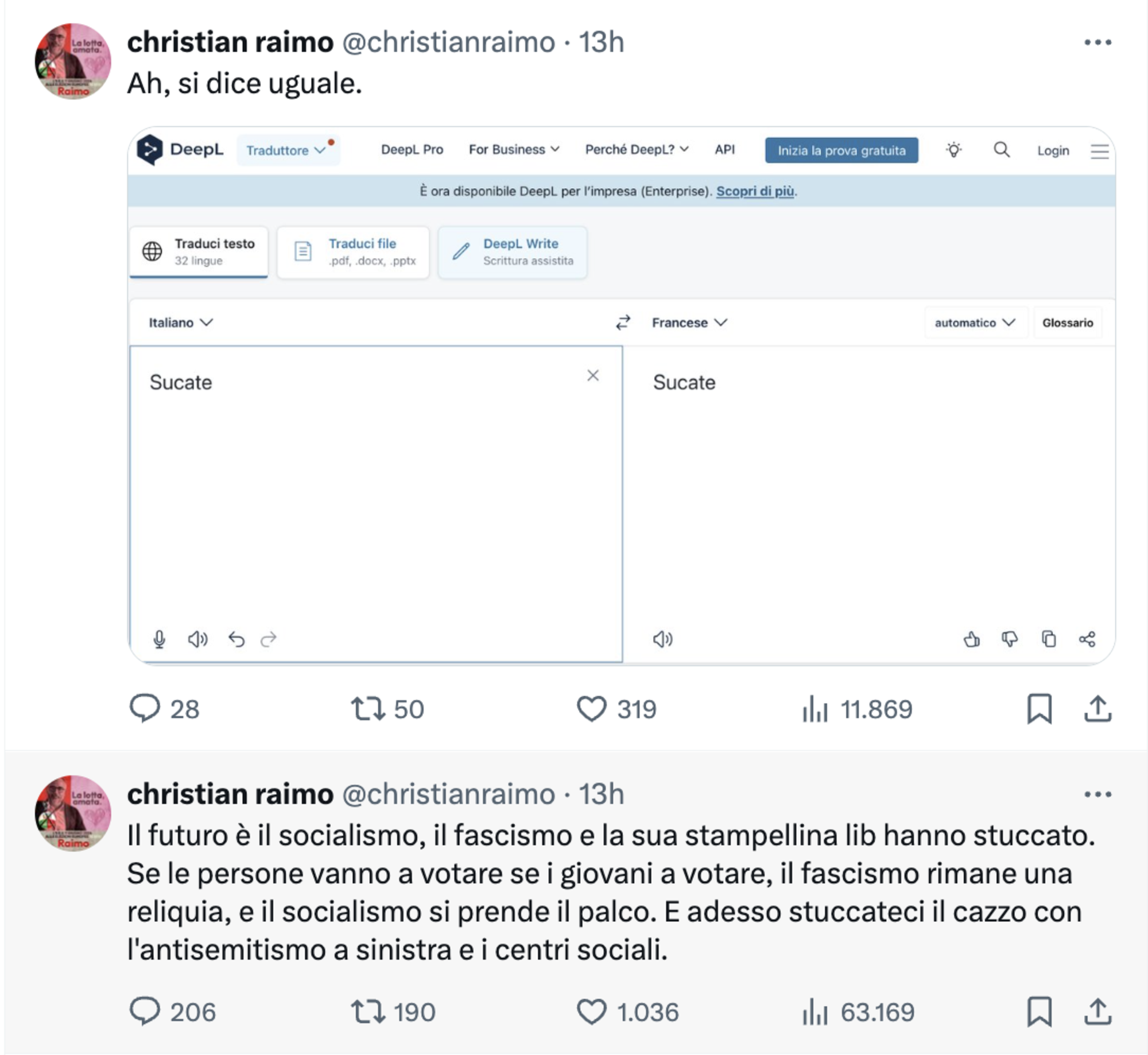 I tweet di Christian Raimo