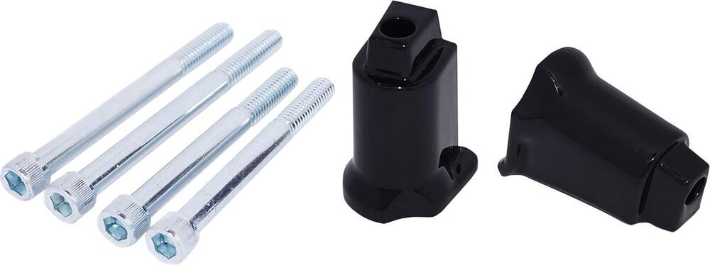 kit supporti neri per pedane passeggero per Softai Drag Specialties