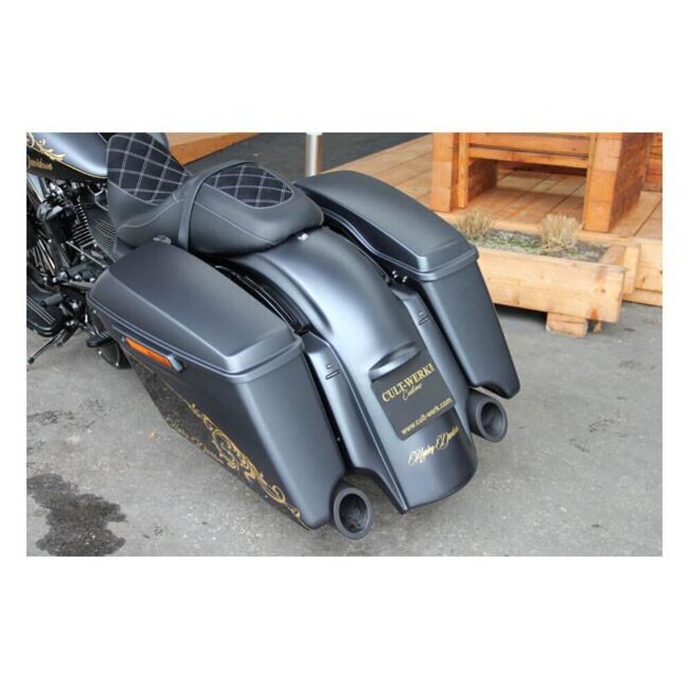 Parafango posteriore Cult Werk Custom nero con 2 f 