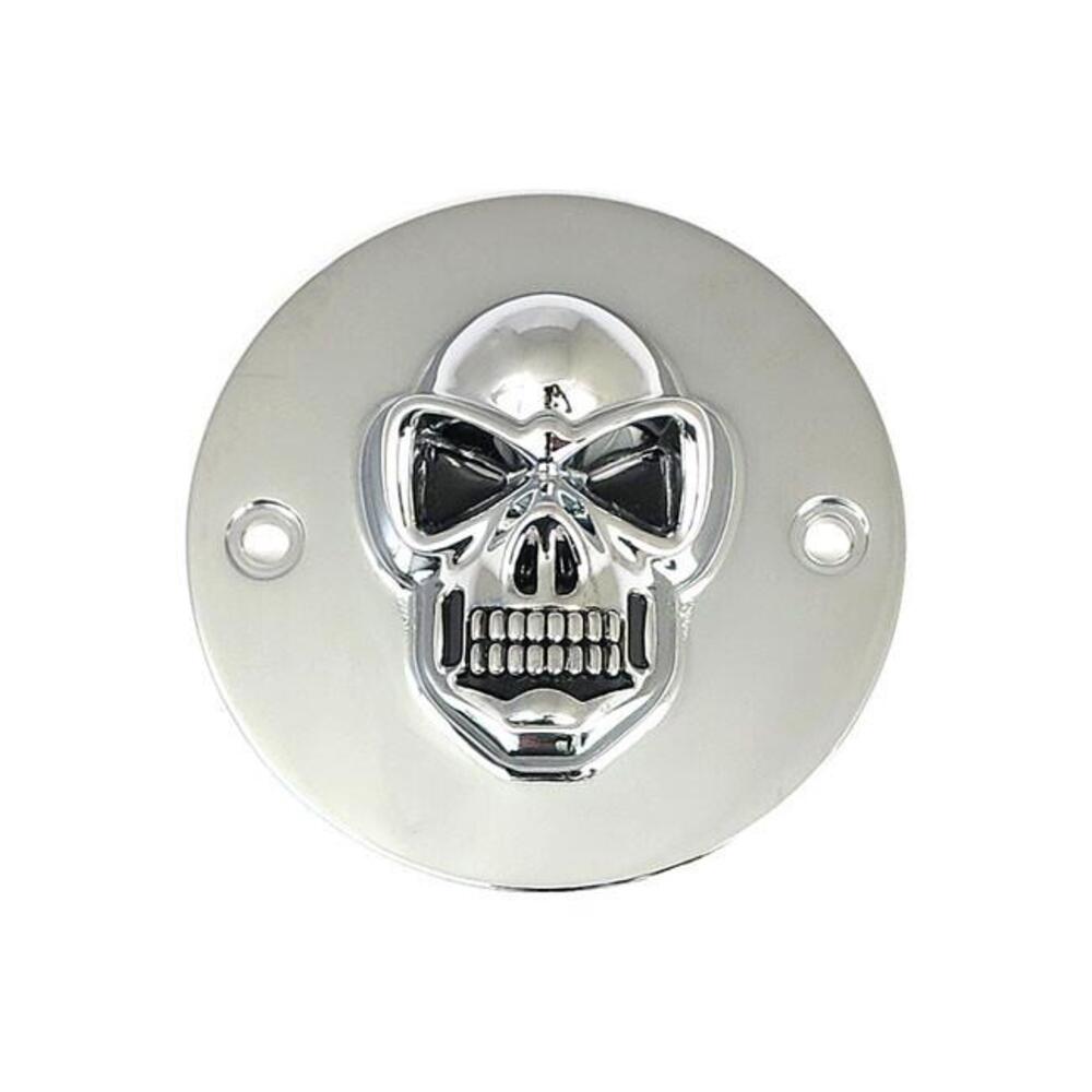 Point Cover Skull cromato per Dyna, Softail e Tou 