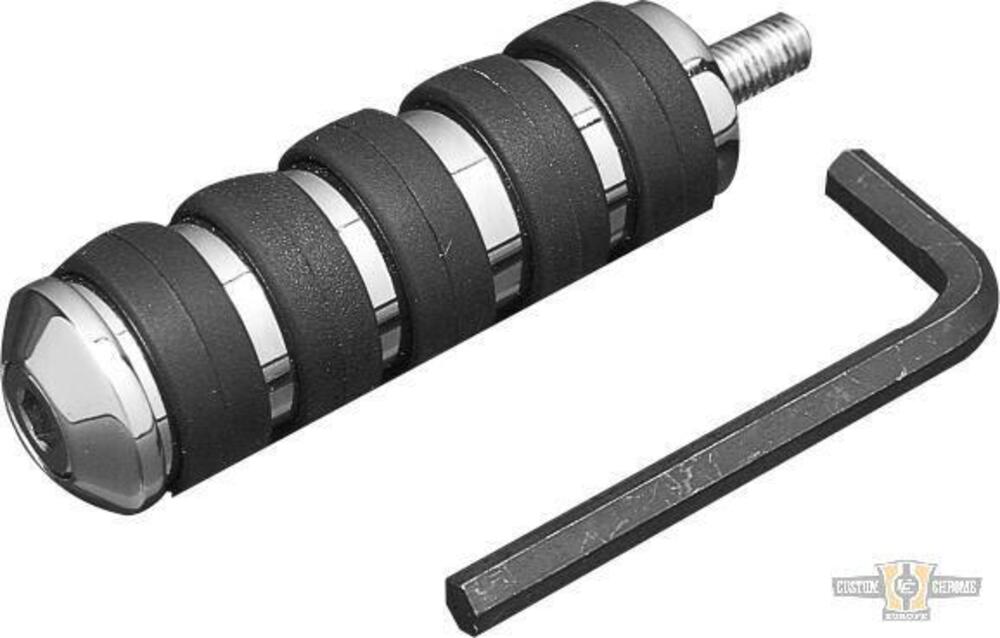 Pedalino cambio vibra-kushion con gomma nera, crom 