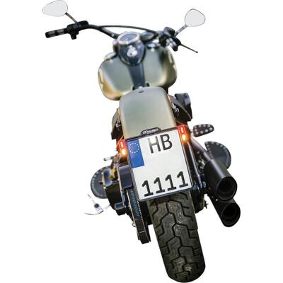 Portatarga universale nero per targa italiana con 