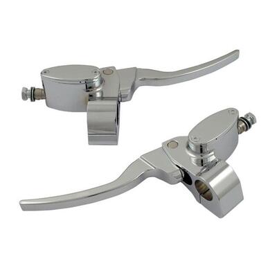 Comandi manubrio Custom cromati singolo disco con 