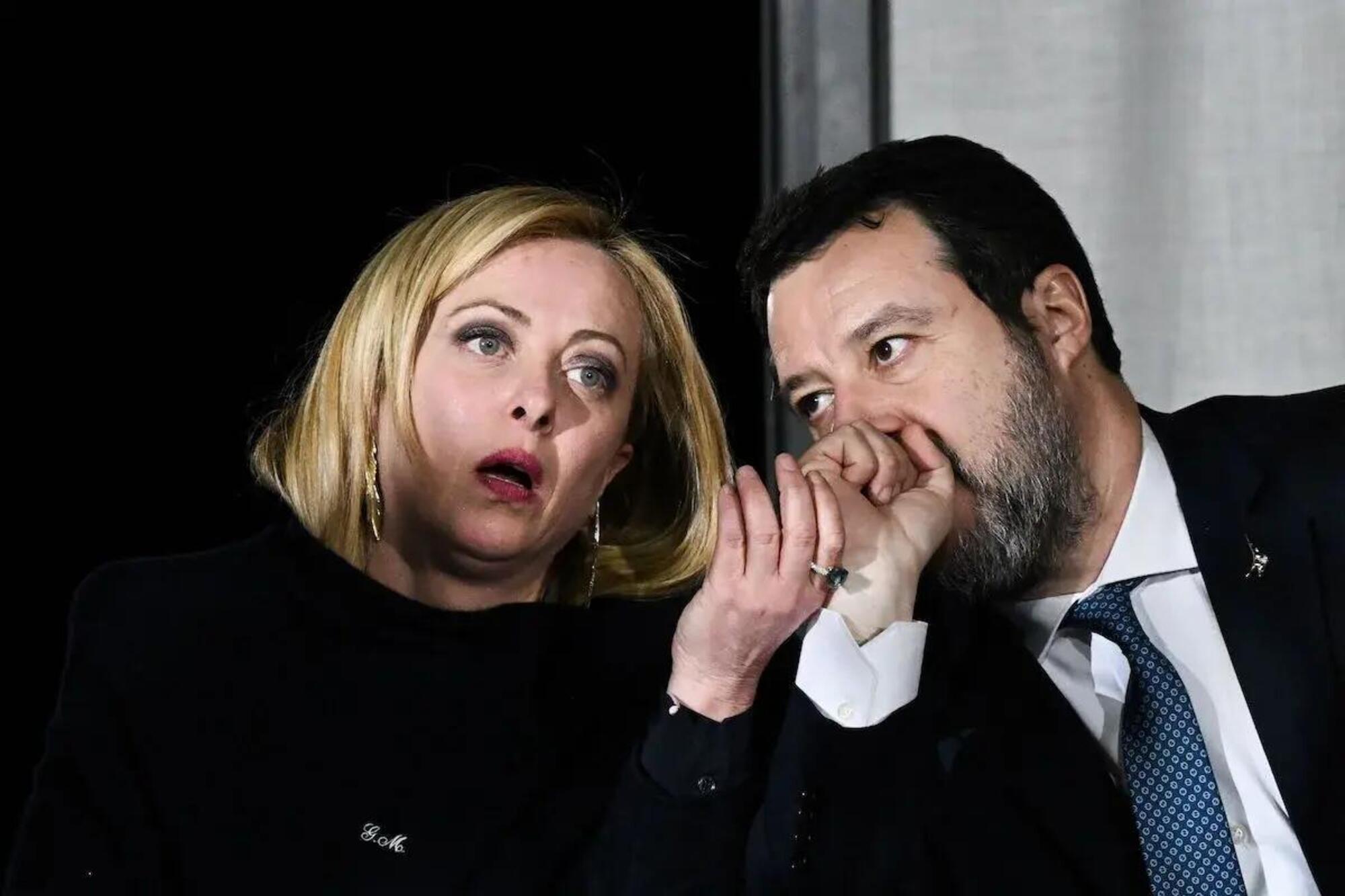 Matteo Salvini e Giorgia Meloni